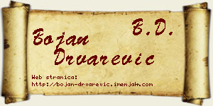 Bojan Drvarević vizit kartica